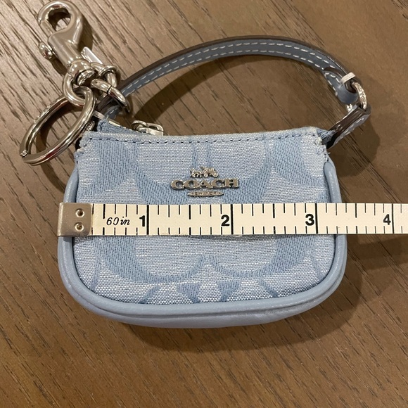 Coach Light Blue Mini Keychain Bag - Picture 2 of 5